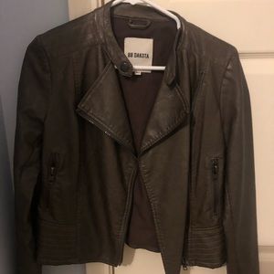Faux Brown Leather Jacket